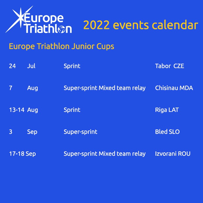 The New Calendar of the New Season 2022! • Europe Triathlon